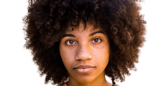Woman's face close up